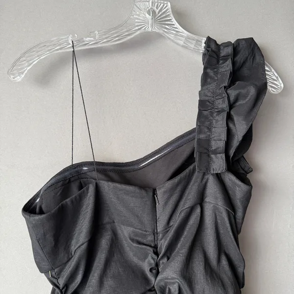 Hailey Logan Office Siren MobWife Ruched One Shoulder‎ Dress M Black - Image 7