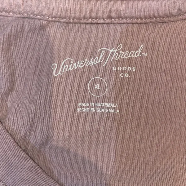 Universal Thread Womens Mauve Pink Cotton Short Sleeve Crew Neck Tee Shirt XL - Image 3