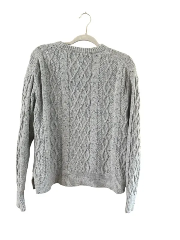 J. Crew Heather Gray Cable-Knit Crew Sweater - Image 9