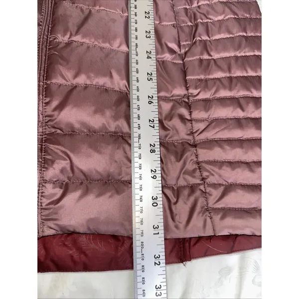 Eddie Bauer Astoria Hooded Down Parka Womens S Pink Mauve Jacket LONG COAT - Image 8
