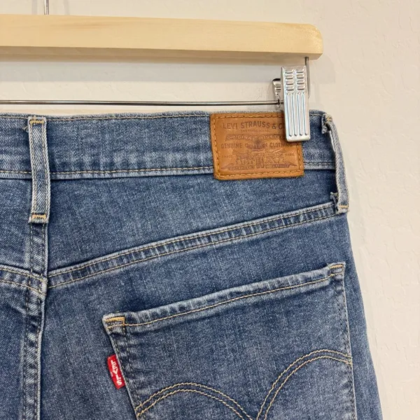 Levis Jeans Size 30 Blue Split Decision High Rise Straight‎ Denim Distressed 90s - Image 8