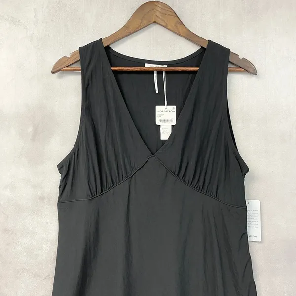 Stitchdrop Womens Empire Waist Maxi Dress Size XL Black Minimalist Clean Girl - Image 4