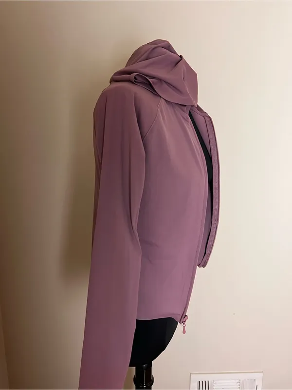 Zara Mauve Hooded Zip-Up Jacket NWT - Image 2