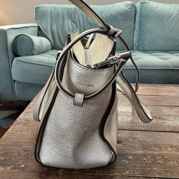 2 piece! Kate Spade Metallic Jackson Leather Medium Satchel Crossbody AND Wallet - Image 7