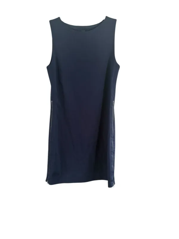 Women's COS Navy Sleeveless Mini Dress with Side Zippers XS - Image 9