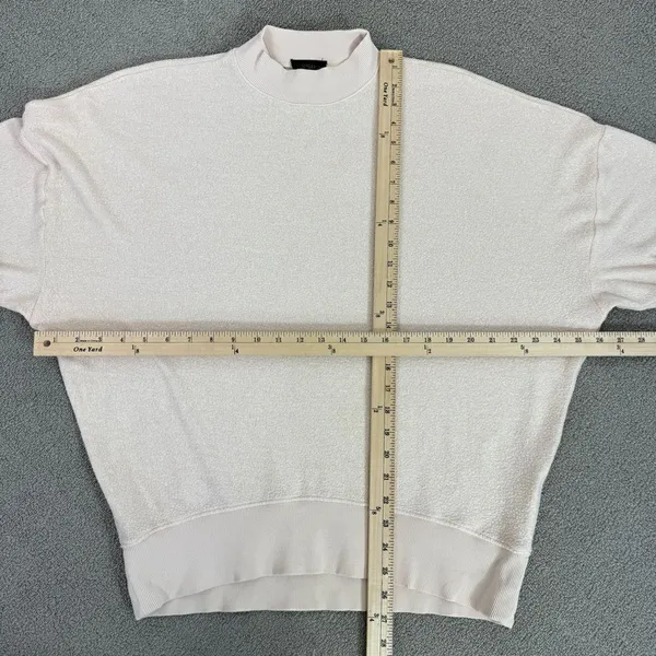 Topshop Oversized Slouchy Mock Neck Sweatshirt Nude‎ Pink Size 8 - Image 11