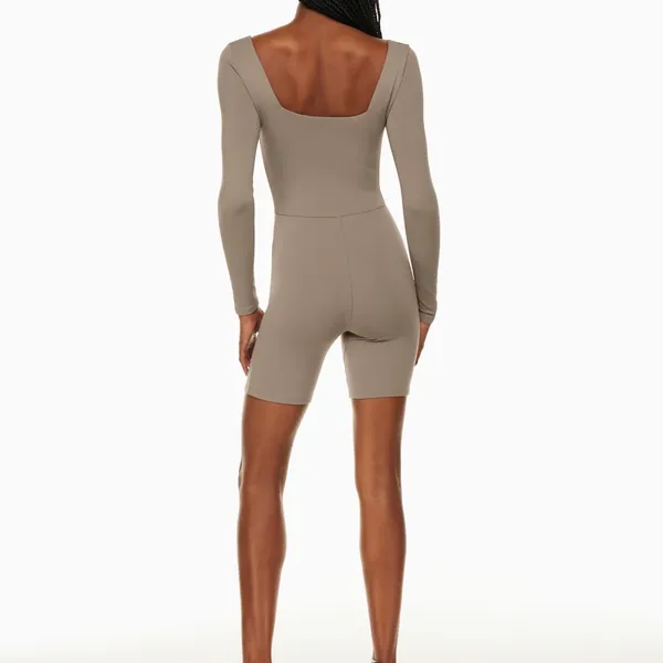Babaton‎ Contour Squareneck Longsleeve Romper in Stone Size Small - Image 2