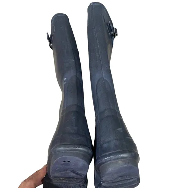 Hunter Navy Blue Tall Rain Boots Women Classic Rubber Waterproof Winter Sz 6 - Image 6