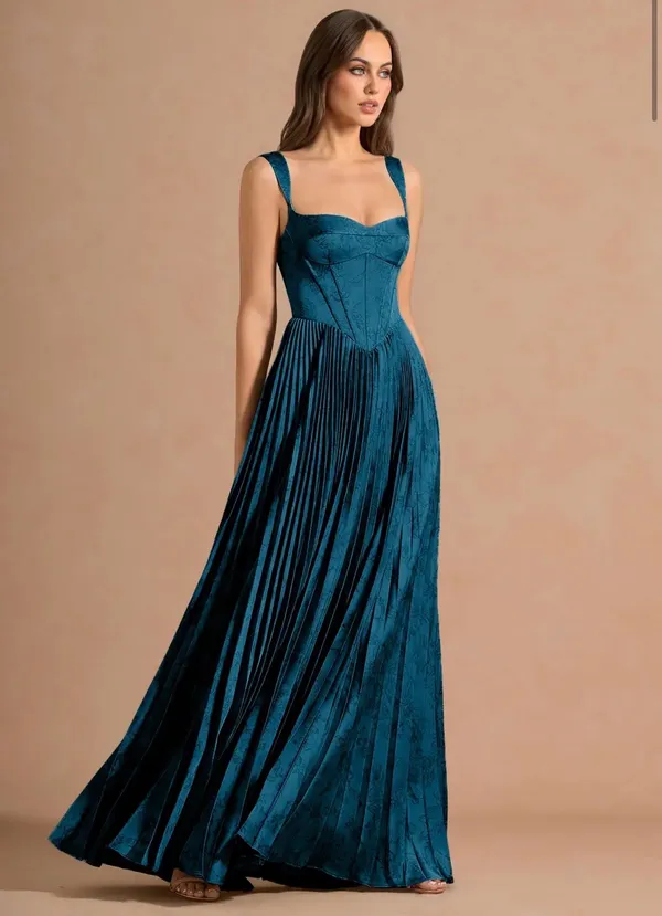 Azazie Isonelle blue ballgown - Image 3