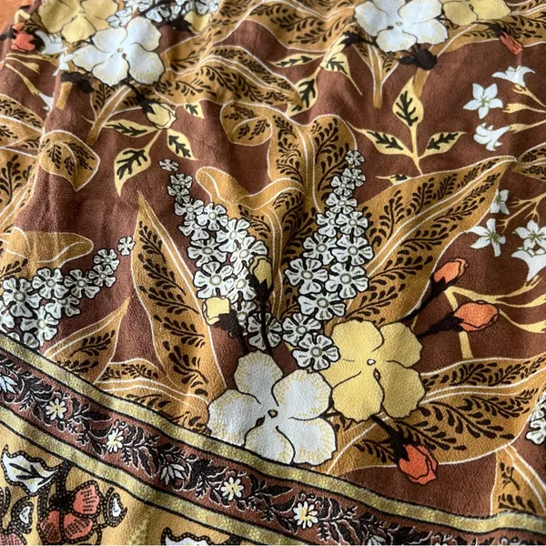 Spell & The Gypsy Bianca Brown Floral print wide leg pants size small - Image 11