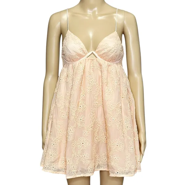 FOR LOVE & LEMONS Frances Cutout Eyelet Mini Dress, Orange, XS - Image 12