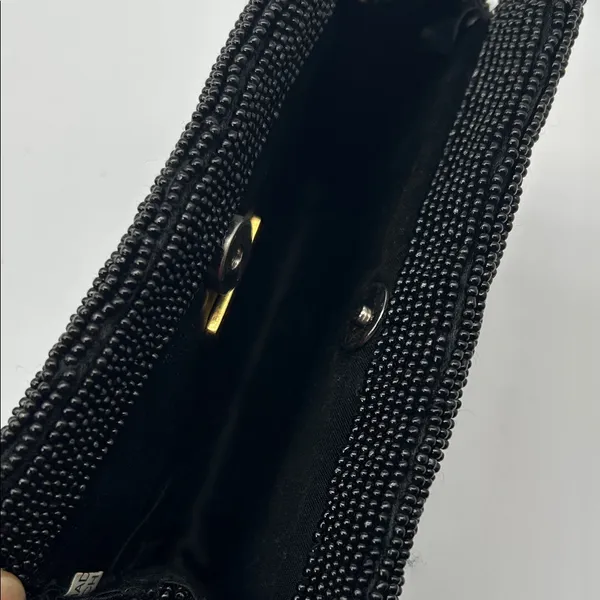 Bloomingdale's Elegant Black Beaded Wristlet - Image 8