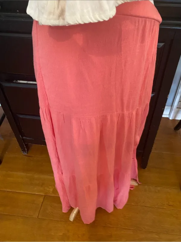 Nine West Coral Tiered Maxi Skirt - Image 4