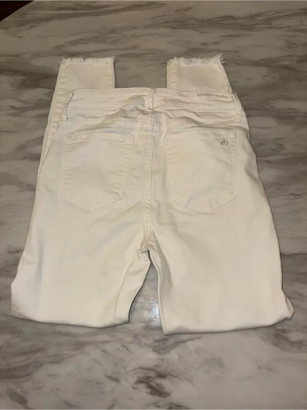 Sam Edelman Stiletto High Rise Skinny Ankle White Jeans - Image 4