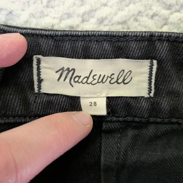 Madewell Womens Black Denim A-Line Mini Skirt Size 28‎ NF949 High Rise Cotton - Image 3