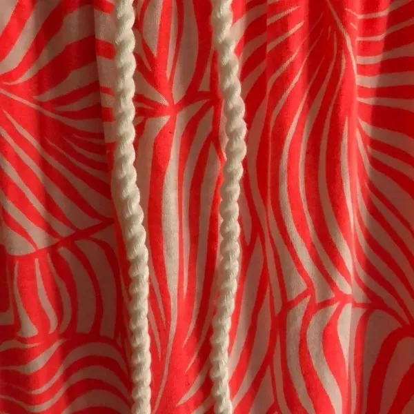 GAP Strapless Neon Pink Leaf Pattern Maxi Dress Size XS - Image 3