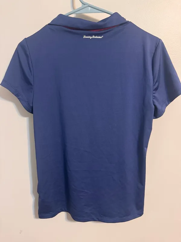 Tommy‎ Bahama Golf Blue performance Polo Shirt tennis pickleball Women's Small - Image 3