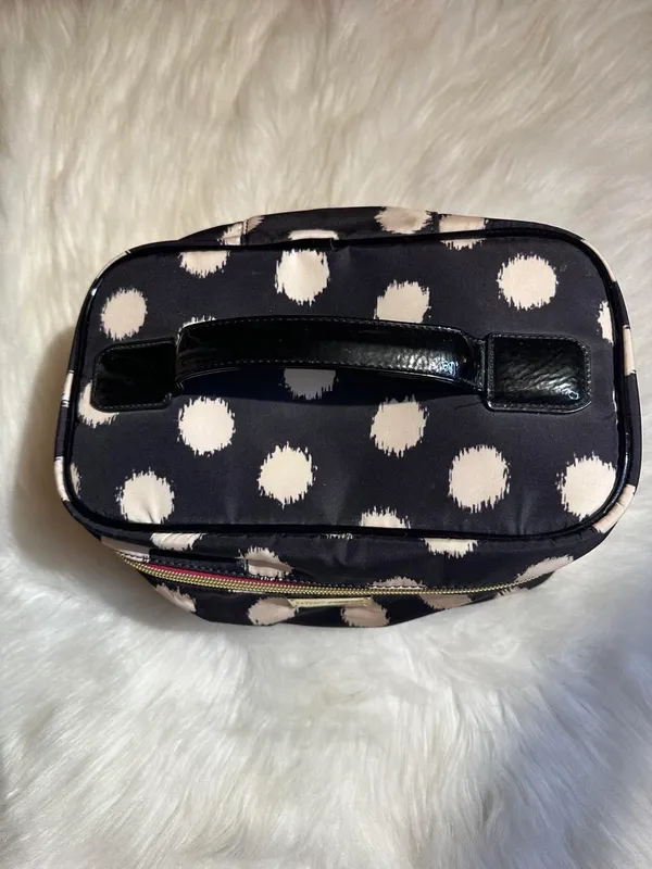 Betsey Johnson black & white polka dot makeup bag #polkadot #makeupbag - Image 3