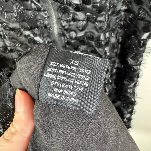 NWT W118 by Walter Baker Prya Dress Size XS Black‎ Polka Dot Puff Sleeve Party - Image 6