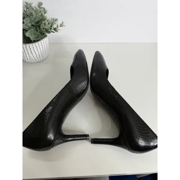 Rockport Total Motion Pointy‎ Toe Leather Croc Heels 9.5 Workwear Office - Image 8