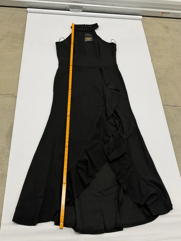 Woosea Womens Black High Neck Ruffle High Low Hem Sleeveless Maxi Dress size XL - Image 6