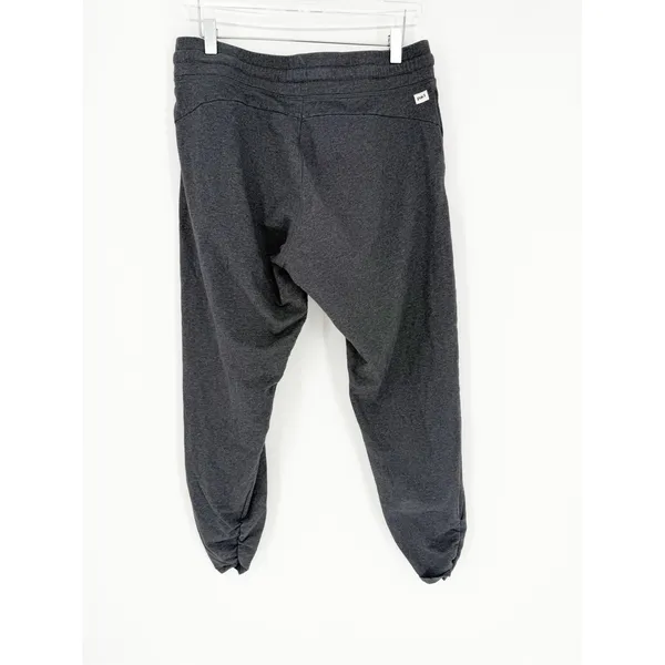 PACT Organic Cotton Cinched Tapered Leg Joggers Women's‎ M Gray Athleisure - Image 3
