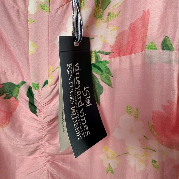 NWT Vineyard Vines Kentucky Derby Strappy Floral Maxi Dress in Pink‎ Size 16 - Image 8