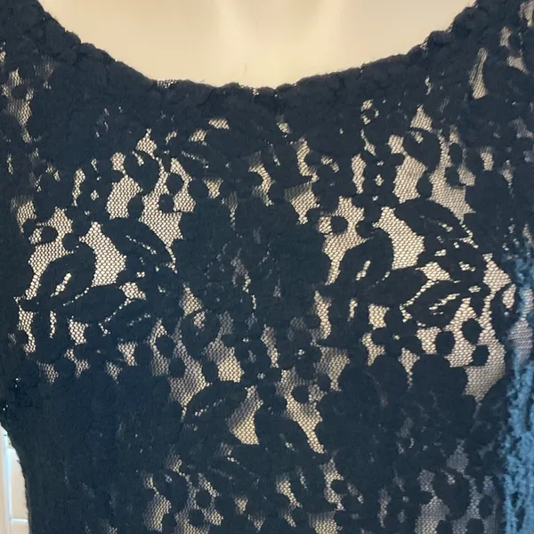 Twisted Black Lace Women's Blouse - Image 2