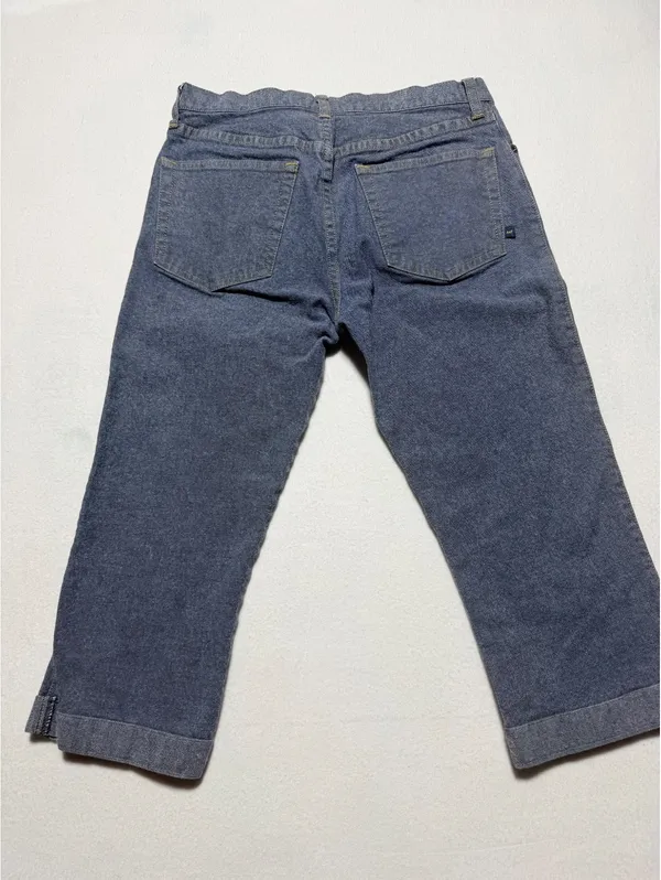 Abercrombie & Fitch Women’s Size 4 Blue Cropped Capri Pants Cotton Stretch - Image 6