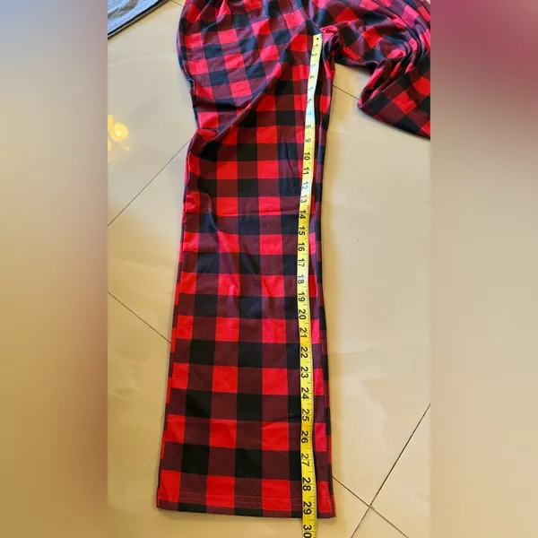 PatPat Women Christmas Pajamas Set red gray comfy size small spandex polyester - Image 12