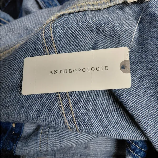 Anthropologie Pilcro Women Denim Vest Top Large Festival Western Coastal Cowgirl - Image 7