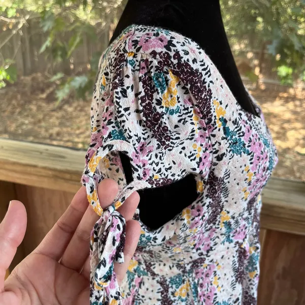 Free People Women's Miss Right Mini Dress Floral Cut Outs Size M - Image 8