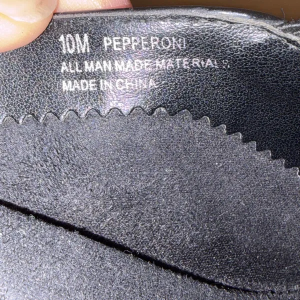 Aerosoles Pepperoni Black Croc Embossed Mules Block‎ Heel Square Toe Mens 10M - Image 7