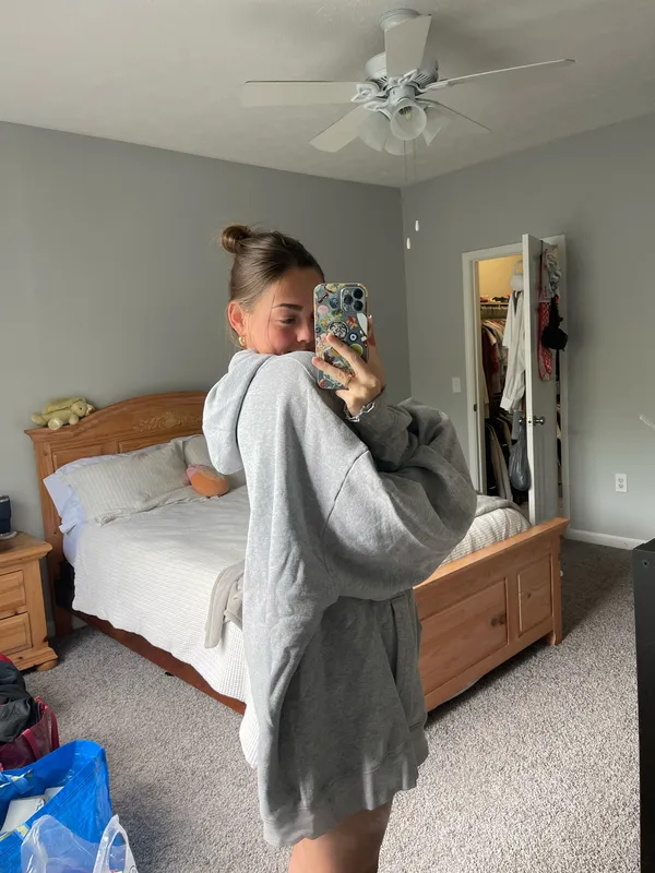 Adidas KU Kansas Hoodie Sweatshirt - Image 2