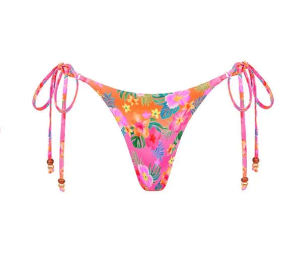 Kulani Kinis Thong Tie Side Bikini Bottom-Summer Glow-XS - Image 5