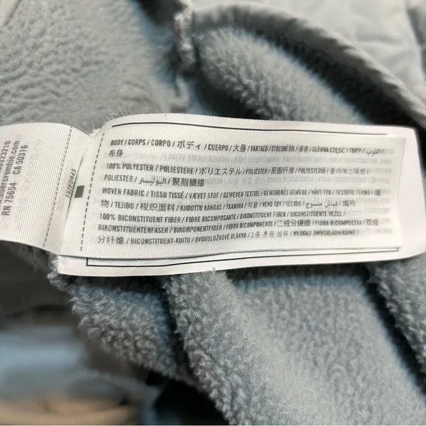 Abercrombie & Fitch Snap Up Quilted Fleece Pullover Sweatshirt Grey Casual - Image 9