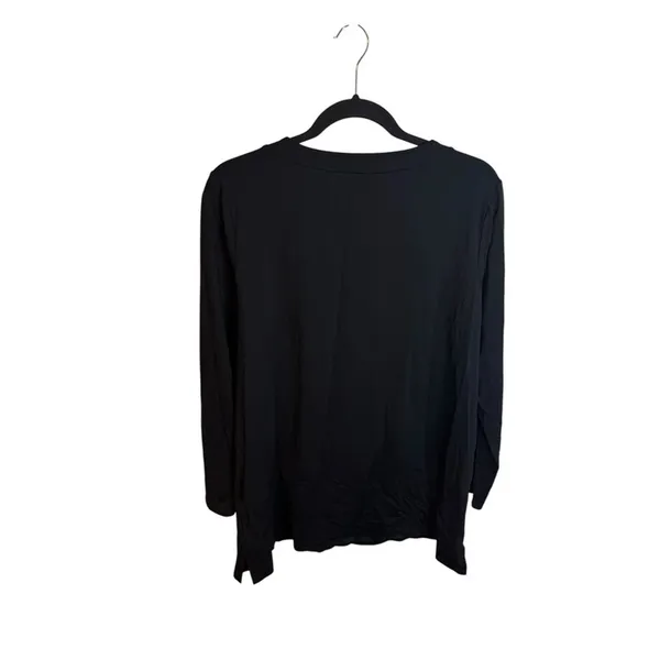 Lands’ End Black Embroidered Swim Cover Tunic - Image 2