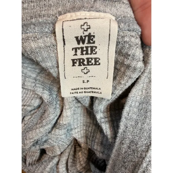 Free‎ People We The Free Ribbed Knit Cropped Button Front Cardigan Gray Small - Image 5