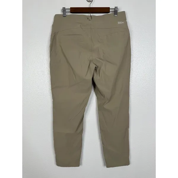 Eddie Bauer Horizon Straight Ankle Pants Womens 12 Tan Khaki Hiking Travel - Image 3