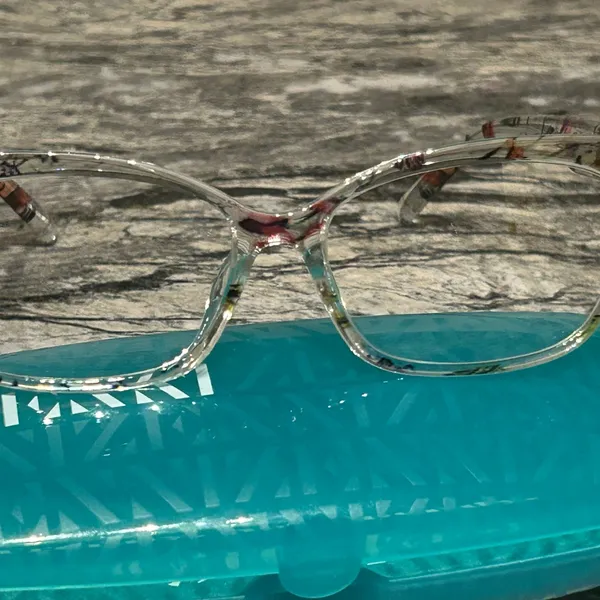 Floral Clear Frame Glasses Pink - Image 8