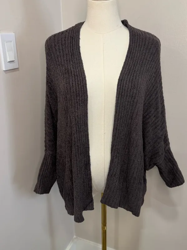 Barefoot Dreams Cozychic Lite Ribbed Shrug Cardigan‎ L/XL - Image 2