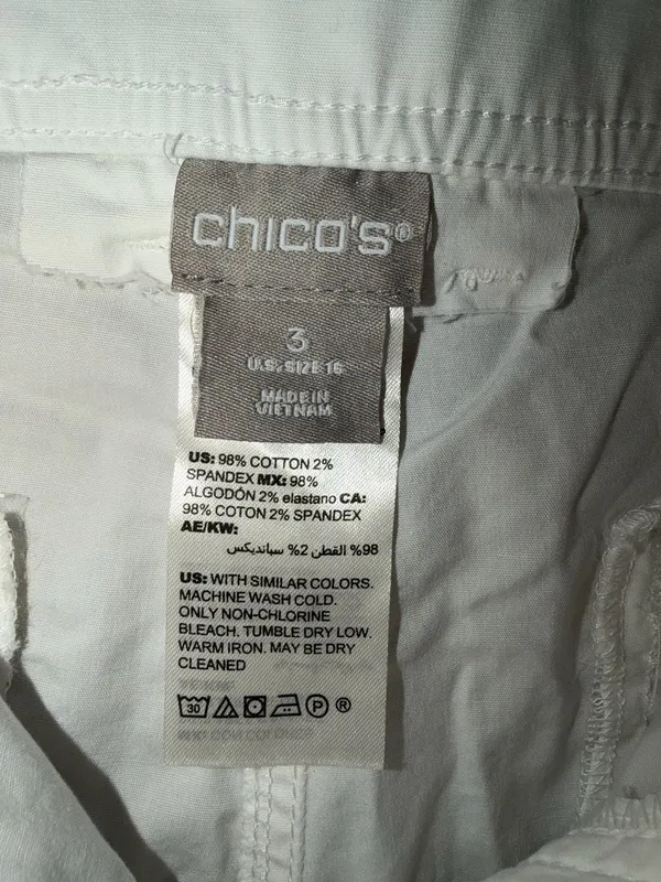 Chico's White Roll-Tab Bermuda Shorts - Image 9