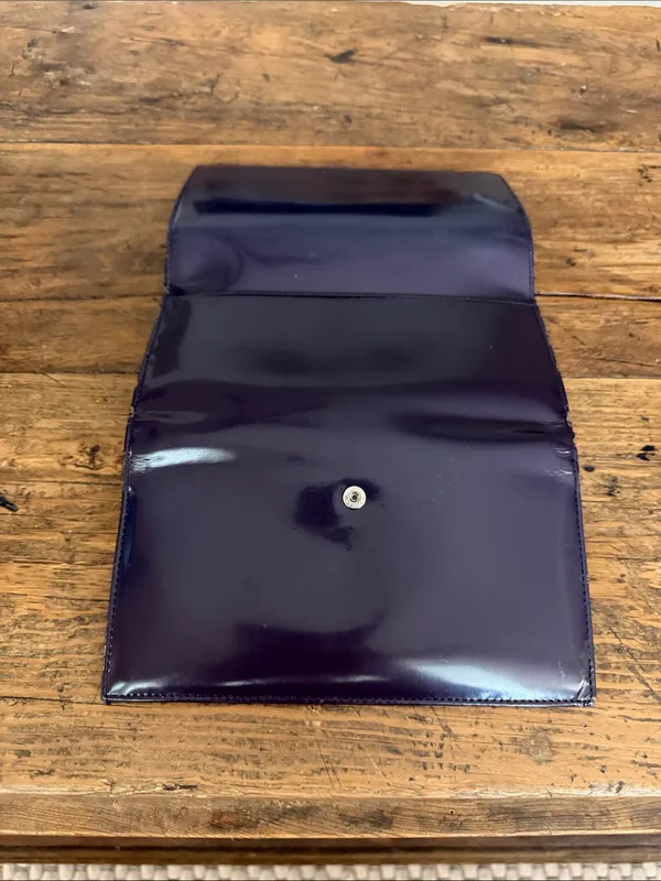 Lauren Ralph Lauren Purple GlossyLeather Wallet - Image 4