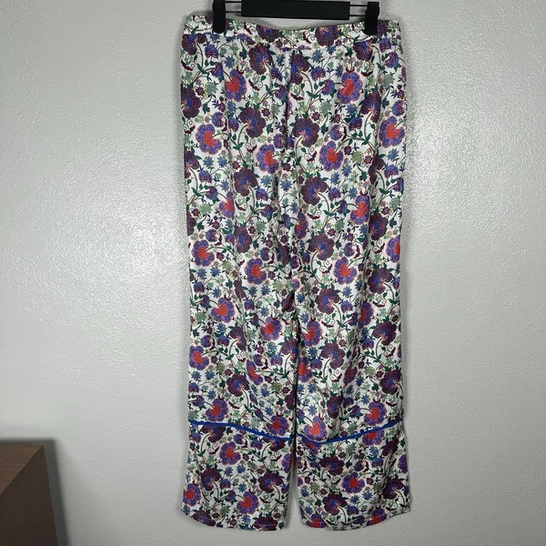 NEW Summersalt Cloud 9 Silky Satin Floral Pajama Set Small Button Up Shirt Pants - Image 5