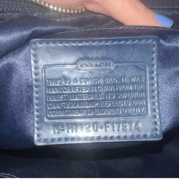 COACH Sequin Trim Signature Monogram Shoulder Bag - Image 8