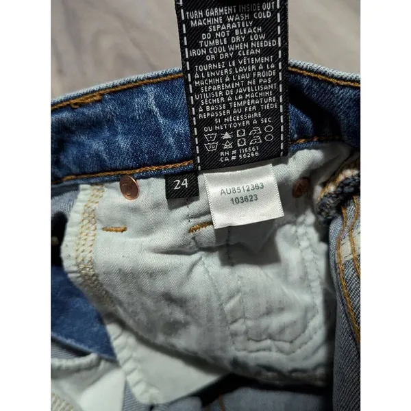 7 for all mankind high-waist slim kick jeans size 24 - Image 8