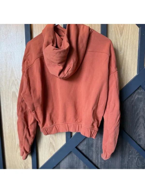Lululemon relaxed cropped orange hoodie - Image 5