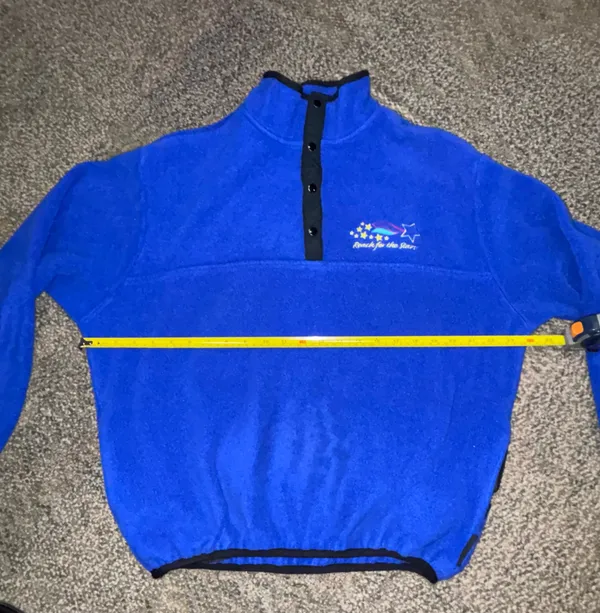 Vintage Sportsmaster USA Polartec Blue Fleece Pullover Jacket - Reach For The Stars - EUC - Image 4