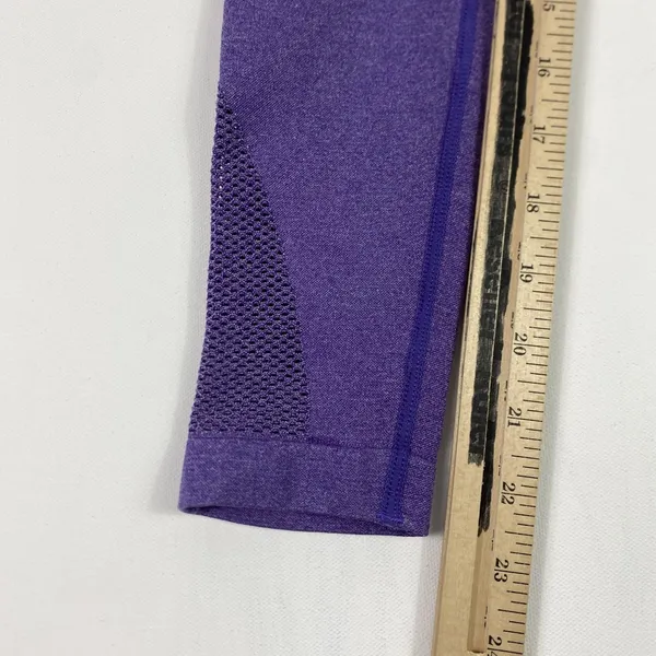 Fabletics Leggings Womens Small Purple Seamless High Waist Mesh Yoga Activewear - Image 2
