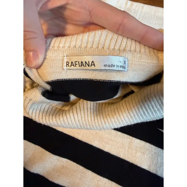 Rafiana striped sweater small Tan - Image 5